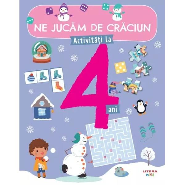 În paginile acestei c&259;r&539;i vei întâlni oameni de z&259;pad&259; &537;i animale amuzante care vor s&259; te provoace la joac&259; s&259; ie&537;i din labirint s&259; une&537;ti umbrele s&259; g&259;se&537;ti diferen&539;ele &537;i multe altele Distrac&539;ie pl&259;cut&259;
