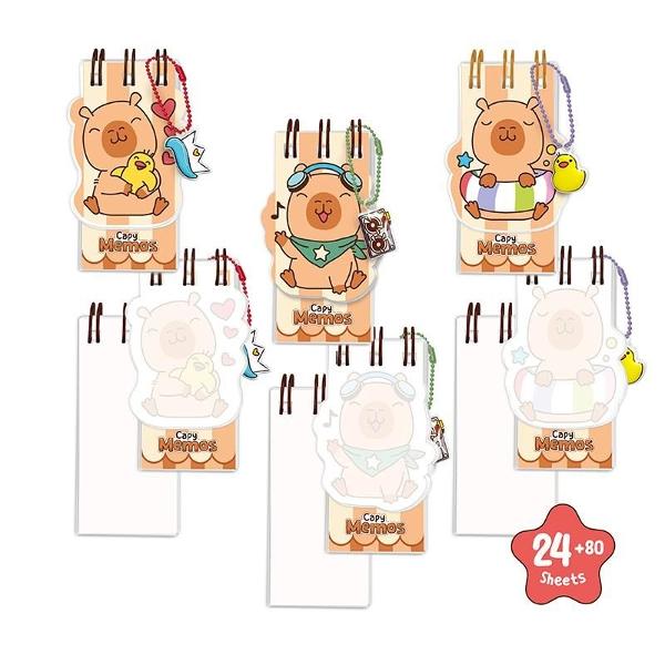 Acest blocnotes cu o copert&259; holografic&259; atr&259;g&259;toare poate fi ata&537;at practic oriunde cu lan&539;ul cu bile – fie pe o geant&259; fie pe un penar Con&539;ine 24 de coli decupate cu un design dr&259;gu&539; cu capibara 100 gm² &537;i 80 de coli albe dreptunghiulare 80 gm² Eticheta cool face ca fiecare blocnotes s&259; atrag&259; aten&539;iaDisponibil&259; în 3 variante diferite Pretul afisat este per bucata Nu se 