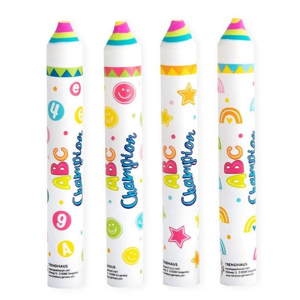 Radiera special&259; în form&259; de creion Aceast&259; frumoas&259; radier&259; face ca gre&537;elile s&259; dispar&259; foarte repede &537;i prin urmare asigur&259; cu u&537;urin&539;&259; un început de &537;coal&259; excelent &537;i motivantLungime aprox 135 cmDisponibil&259; în 4 culori diferite Pretul afisat este per bucata Nu se poate alege culoarea se livreaza in functie de 