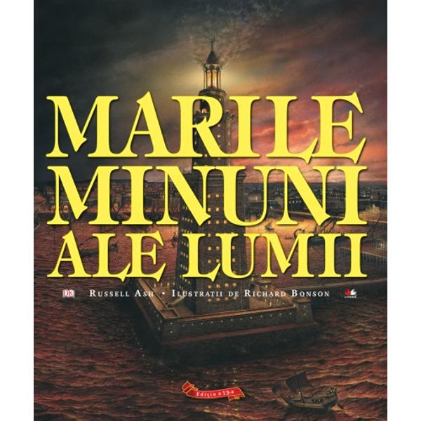 De ce au fost construite Gr&259;dinile Suspendate din Babilon Când a disp&259;rut Colosul din Rodos Cum func&539;iona Farul din Alexandria  Cele &537;apte minuni ale lumii antice &537;i multe alte minuni moderne sunt prezentate cu ajutorul unor splendide ilustra&539;ii &537;i fotografii Cerceta&539;i monumentele vechi &537;i cele noi din întreaga lume f&259;r&259; a uita de Empire State Building &537;i Taj Mahal 