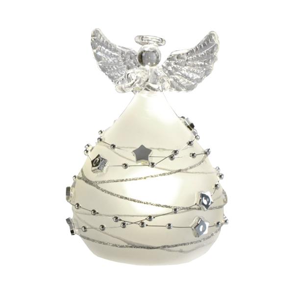 Adaug&259; o not&259; subtil&259; &351;i luminoas&259; decorului t&259;u de s&259;rb&259;tori cu acest înger elegant din sticl&259; satinat&259; Fiecare detaliu este gândit pentru a transmite delicate&355;e &351;i rafinament silueta îngerului este conturat&259; cu forme fine iar lumina LED integrat&259; creeaz&259; un efect blând captând privirile &351;i aducând o atmosfer&259; cald&259; în 