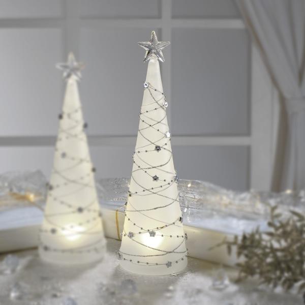 Acest&nbsp;brad decorativ din sticl&259; satinat&259;&nbsp;adaug&259; un aer elegant &537;i festiv oric&259;rui col&539; al casei tale Cu&nbsp;lumini LED integrate bradul str&259;luce&537;te delicat cre&acirc;nd o atmosfer&259; cald&259; &537;i primitoare Designul s&259;u rafinat &537;i finisajul satinat confer&259; un efect sofisticat potrivit 