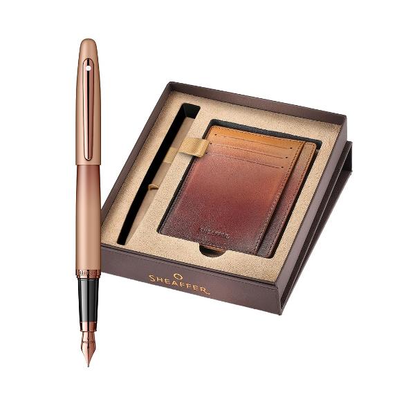 Set cu stilou Parker Sheaffer VFM Premim si Card holder