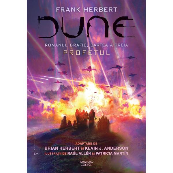 Adaptare de Brian Herbert &537;i Kevin J AndersonIlustra&539;ii de Raúl Allén &537;i Patricia Martín  „O modalitate incredibil&259; de a citi romanul Dune &537;i de a te scufunda într-o mare de detalii Grafica limpede face ca firul narativ s&259; fie u&537;or de urm&259;rit &537;i adaug&259; pove&537;tii cele mai bune &537;i mai surprinz&259;toare calit&259;&539;i pe care le au de oferit romanele 