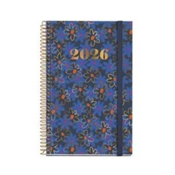 Agenda cu spira Miquelrius Caddy 80x120 mm datata zilnic Daisies Natura MR39170