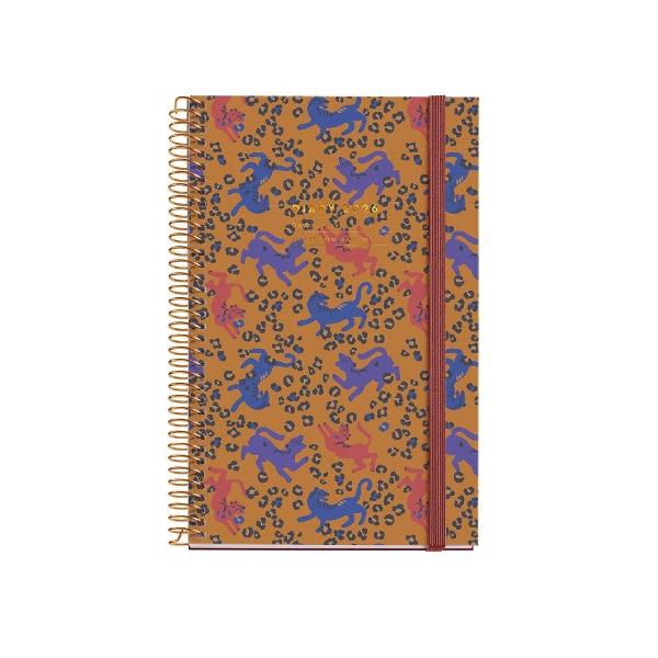 Agenda cu spira Miquelrius Activa 117x182 mm datata zilnic Leopard Natura MR38525