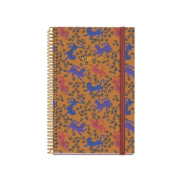 Agenda cu spira Miquelrius Activa 117x182 mm datata saptamanal Leopard Natura MR38524