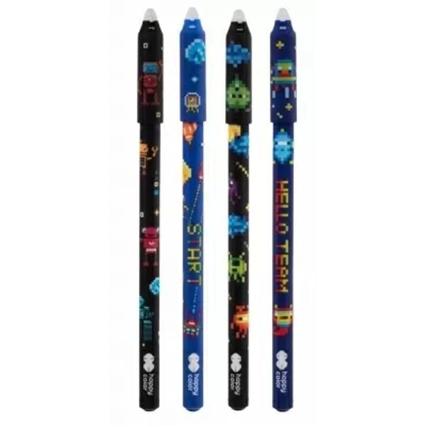  Roller gel cu rescriere 05 mm albastru Pixi Planet Happy Color – roller cu cerneal&259; termosensibil&259; ce permite &537;tergerea textului prin frecare cu guma de la cap&259;t Un instrument de scris practic &537;i vesel cu design Pixi Planet &537;i 4 modele diferite pe corp CaracteristiciCerneal&259; termosensibil&259; – textul se &537;terge prin frecare cu guma 