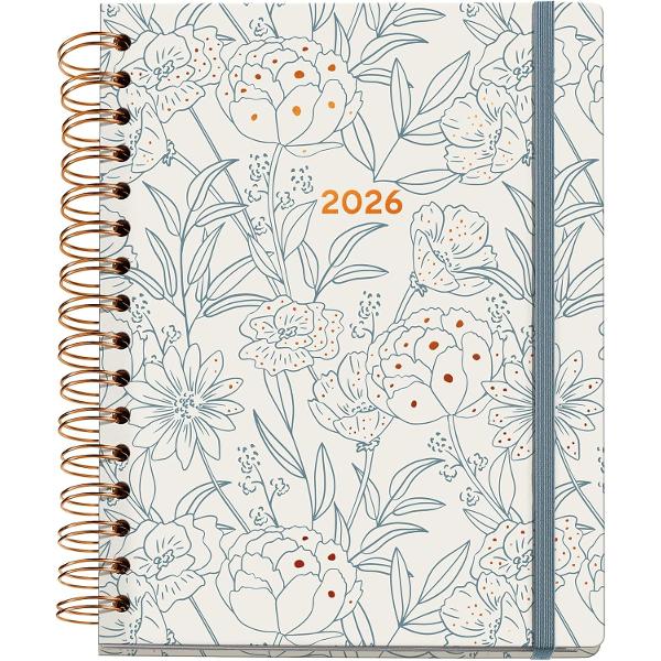 Agenda cu spira Miquelrius Plus 160x218 mm datata saptamanal Bouquet Arno Dufour MR34568