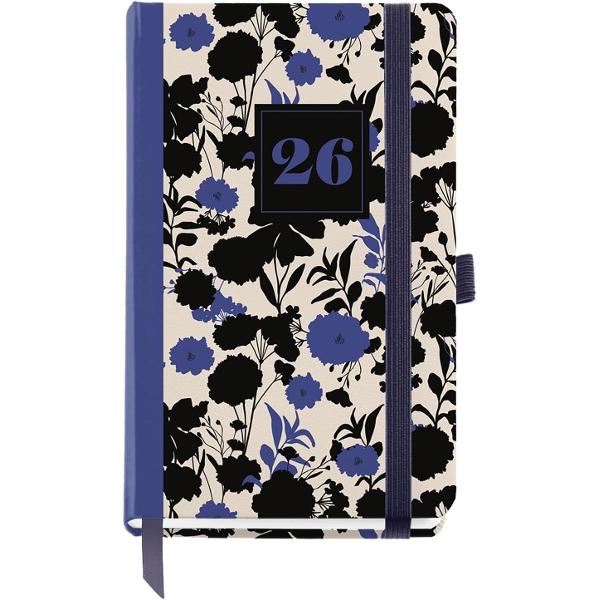 Agenda Miquelrius Passport 90x140 mm datata zilnic Black&Blue Natura CAT MR31297