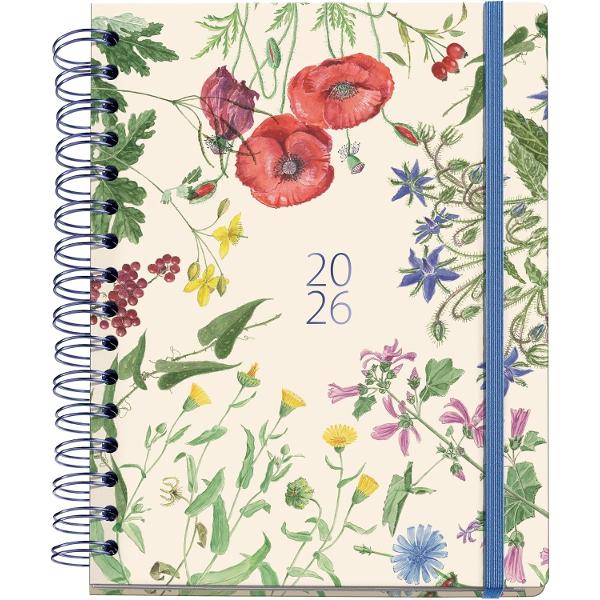 Agenda cu spira Miquelrius Plus 160x218 mm datata saptamanal Garden Entredos MR26