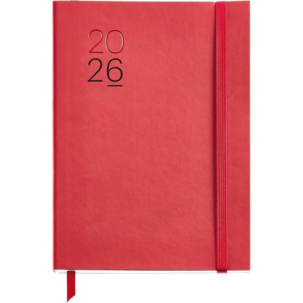 Agenda Miquelrius Plus 155x213 mm flex datata zilnic Luxor Red MR22734