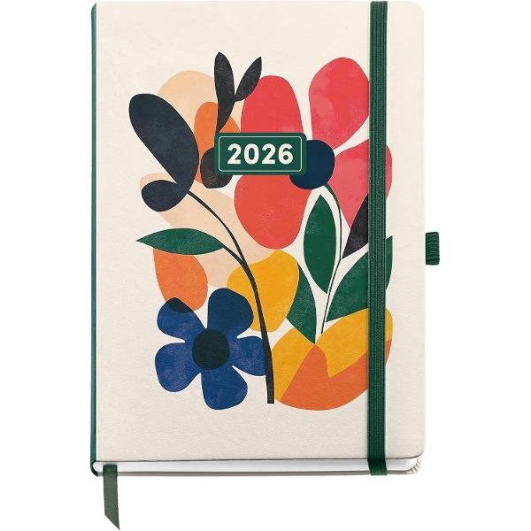 Agenda cu spira Miquelrius Plus 155x213 mm datata zilnic Mini Garden Natura MR22722