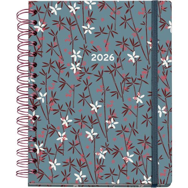 Agenda cu spira Miquelrius Plus 164x218 mm datata zilnic Bamboo Arno Dufour MR34569
