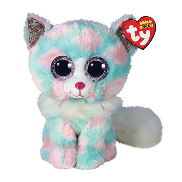 Jucarie de plus TY Beanie Boos - Opal pisica pastel 24 cm TY 37288