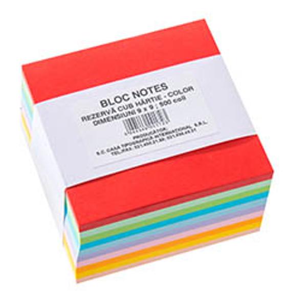 Rezerva cub color 9x9 cm hartie 80 g 10 culori Casa Tipografica