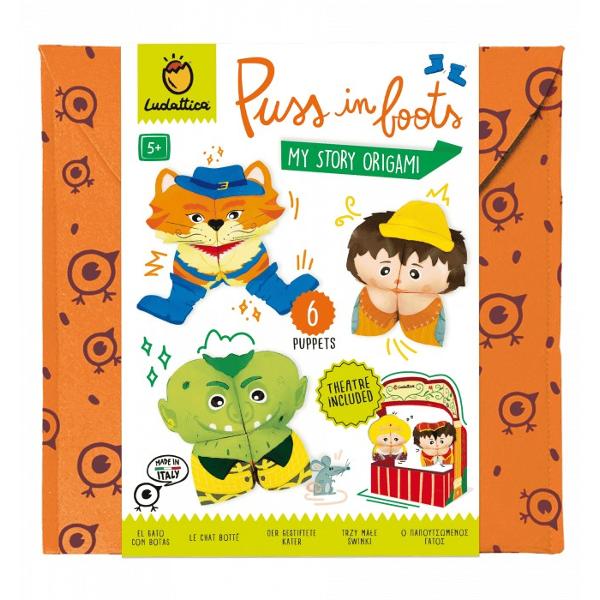 Set de Teatru de P&259;pu&537;i Origami – Povestea Motanului Înc&259;l&539;at 5 aniAduce&539;i la via&539;&259; farmecul pove&537;tii clasice „Motanul Înc&259;l&539;at” cu acest set creativ care combin&259; arta origami cu teatrul de p&259;pu&537;i Copiii pot crea personaje îndr&259;gite precum iste&539;ul Motan Înc&259;l&539;at st&259;pânul s&259;u norocos &537;i regele folosind tehnici de 