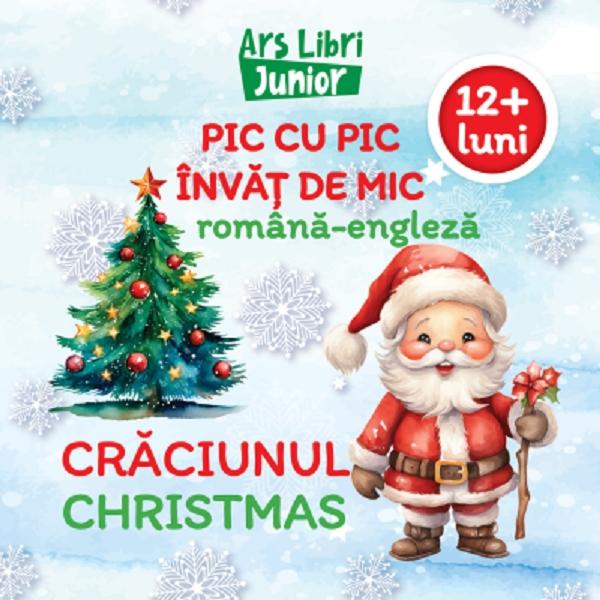 Pic cu pic invat de mic Craciunul Editie bilingva romana-engleza 12 luni Pic cu pic invat de mic Craciunul este o carte educativa pentru copii care ajuta la invatarea si recunoasterea diferitelor obiecte si elemente care simbolizeaza Craciunul Cu un design atractiv si frumos ilustrat aceasta carticica va capta atentia celor mici si ii va invata despre lumea inconjuratoare