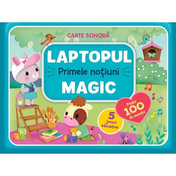Aceast&259; carte minunat&259; îl va ajuta pe copil s&259; înve&539;e primele no&539;iuni &537;i s&259;-&537;i dezvolte abilit&259;&539;ile cognitive &537;i senzorialeAp&259;sând butona&537;ele de pe pagin&259; cel mic va putea înv&259;&539;a culorile numerele formele &537;i multe alte lucruri într-un mod distractiv &537;i captivant ascultând &537;i asociind cuvintele cu imaginile din carte Cartea 