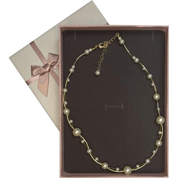 Colier alama auriu perle 42 7cm 7536