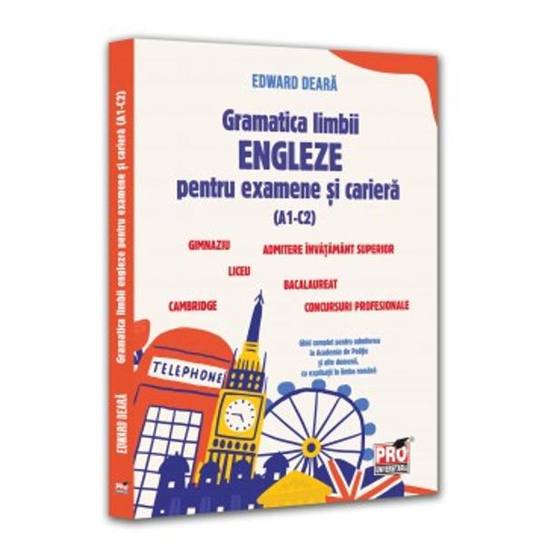 Materialul de fata a fost elaborat conform programei examenului de admitere la Academia de Politie tinand cont si de cerintele altor domenii de studiu Autorul dupa promovarea examenului in anul 2018 cu nota 970 la proba de limba engleza a conceput acest manual ca instrument riguros si eficient revizuit de-a lungul anilor pentru a raspunde nevoilor tuturor celor interesatiCartea se adreseaza elevilor studentilor si 