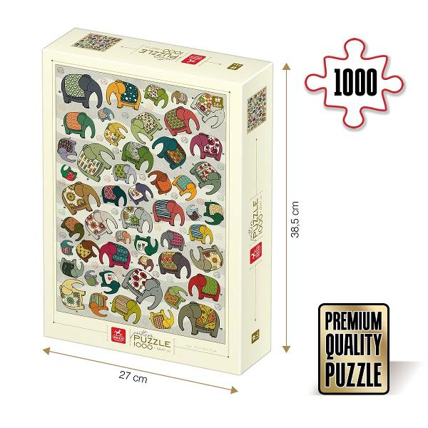 Construie&537;te amintiri de neuitat al&259;turi de cei dragi completând puzzle 1000 piese Pattern Elephants Descoper&259; to&539;i elefan&539;ii din superba ilustra&539;ie &537;i alc&259;tuie&537;te un tablou vibrant în culori calde &537;i armonioasePuzzle 1000 piese modele cu elefan&539;i î&539;i creeaz&259; un amalgam de st&259;ri pozitive Cu mult&259; aten&539;ie la detaliile fine 