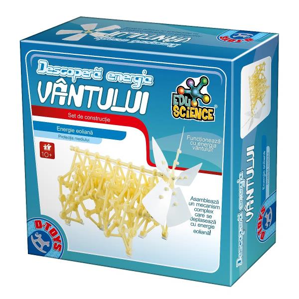 Ai un copil curios care vrea s&259; &537;tie ce este energia eolian&259; Sau cum poate vântul s&259; produc&259; energie Jocul Descoper&259; energia vântului te ajut&259; s&259;-i demonstrezi într-un mod fascinant c&259; vântul are o putere magic&259;Descoper&259; energia vântului este un set complex care odat&259; asamblat se pune în mi&537;care cu energie eolian&259; Activitatea de montare a pieselor este 