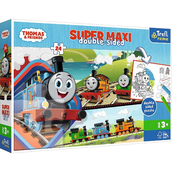 Puzzle Super Maxi 24 ofera pana la 3 jocuri intr-un singur produs Puzzle-ul este format din 24 de elemente mari care se potrivesc perfect in mainile mici ale copilului tau Dupa finalizarea puzzle-ului va fi creata o imagine de 600&times400 mm Puzzle-urile sunt concepute pentru copiii mici de la varsta de 3 ani care au avut deja primele experiente cu puzzle-uri cu mai putine elemente Pe spatele puzzle-ului veti gasi doua jocuri suplimentare - o carte de colorat si un joc cu elemente de 