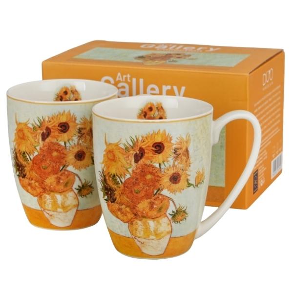 Setul de 2 c&196;&131;ni „Sunflowers” este alegerea perfect&196;&131; pentru iubitorii de art&196;&131; &200;&153;i momente de relaxare Realizate din por&200;&155;elan fin New Bone China aceste c&196;&131;ni impresioneaz&196;&131; prin elegan&200;&155;&196;&131; &200;&153;i delicate&200;&155;e fiind decorate cu un design inspirat de celebra serie „Floarea-soarelui” în nuan&200;&155;e calde &200;&153;i 