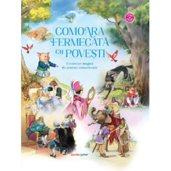 În aceast minunat selecie vei întâlni repovestiri ale celor mai iubite basme clasice cum ar fi Frumoasa din pdurea adormit i Alb-ca-Zpada i cei apte pitici dar i reproduceri ale operelor bine cunoscuilor Frai Grimm i Hans Christian AndersenBogat ilustrat cu desene viu colorate pe fiecare paginComoara fermecat cu poveti aduce în atenia micilor cititori basme cu origini strvechi i eroi legendari – o carte 