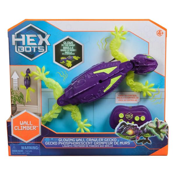 Descopera fascinanta soparla robotica Hexbots cataratoare Gecko mov o jucarie spectaculoasa care poate urca pe pereti si straluceste in intuneric Cu un design futurist in culori vibrante violet si verde fosforescent Gecko este usor de controlat cu telecomanda inclusa si aduce ore intregi de distractie pentru copii Tehnologia sa inovatoare ii permite sa se catere pe suprafete netede creand un efect uimitor de levitatie Perfecta pentru micii exploratori curiosi de stiinta si miscare 