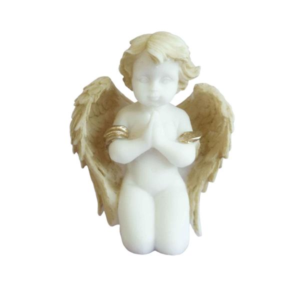 Figurina inger din alabastru inaltime 9 cm lucrata cu atentie la detalii Perfecta pentru colectii cadouri sau pentru a adauga un strop de eleganta si spiritualitate in decorul casei tale Finisajul natural al alabastrului ii confera un aspect delicat si luminos