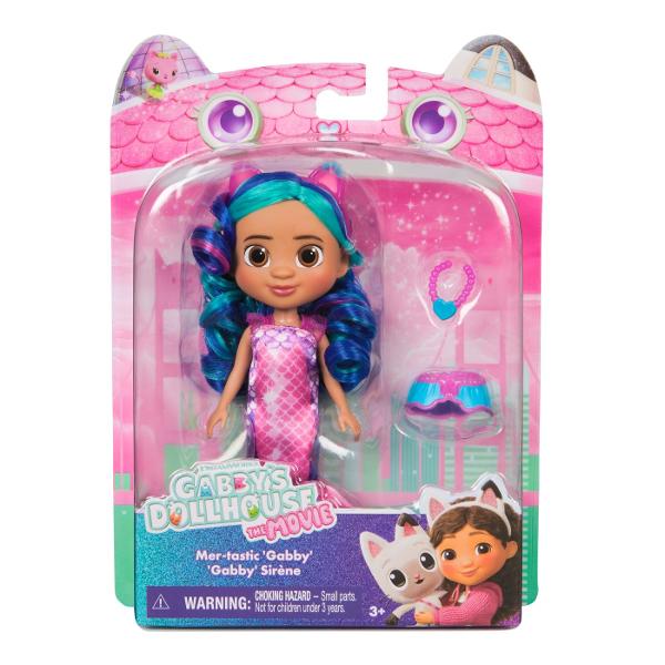 Intra in lumea magica a filmului Gabby&39s Dollhouse cu papusa cu accesorii Imbracata intr-o rochita roz stralucitoare si accesorizata cu o bentita adorabila cu urechi de pisicuta Gabby este gata pentru cele mai frumoase aventuri de gradina Papusa include si accesorii tematice precum o pereche de pantofi si un bol decorativ oferind copiilor ocazia sa creeze scenarii pline de farmec si distractie Perfecta pentru micii fani ai serialului si filmului Gabby&rsquos Dollhouse aceasta 