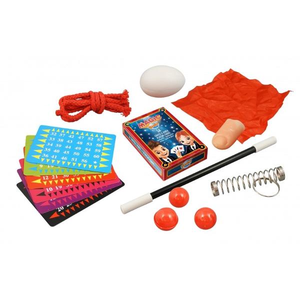 Pregateste-ti spectacolul de magie cu 50 de trucuri urmareste videoclipurile si invata in ritmul tau cu instructiuni pas cu pas Setul Incredibil include trucuri de neratat cum ar fi esarfa care dispare si franghiile magiceInclude accesorii magice pentru mentalism prim-plan si trucuri cu cartiCoduri QR pentru a scana videoclipuri onlinebr data-start400 data-end403 