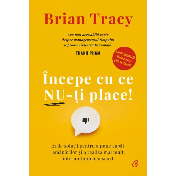 V&226;ndut&259; &238;n mai mult de 1 milion de exemplare &537;i tradus&259; &238;n peste 40 de limbi cartea ofer&259; cele mai eficiente 21 de metode pentru a-&539;i &238;nvinge tendin&539;a de a am&226;na &537;i a &238;ncepe s&259; realizezi mai mult Este timpul s&259; te mobilizezi &537;i s&259; faci mai multe dintre lucrurile importante La urma urmei oamenii de succes nu &238;ncearc&259; s&259; fac&259; totul dintr-odat&259; Ei se concentreaz&259; mai 