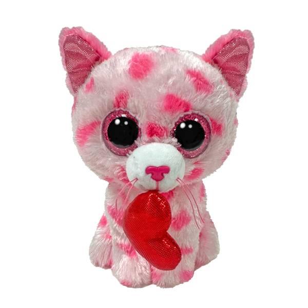 Jucarie de plus TY Beanie Boos - Sweet pisica cu inimioara 15 cm TY 37397