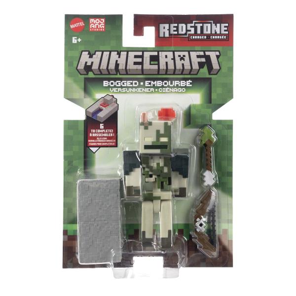 Creeaza exploreaza si supravietuieste cu figurile Minecraft Aceste figurine de actiune au fost create in mod autentic folosind designul pixelat al jocului video asa ca sunt grozave pentru joc si afisare Articulatiile mobile permit personajelor emblematice sa atinga ipostaze de actiune Fiecare figurina vine cu o piesa Build A Portal Jucatorii le pot colecta pe toate pentru a construi un portal complet Minecraft End care este de doua ori mai inalt decat figura Este un cadou grozav pentru 