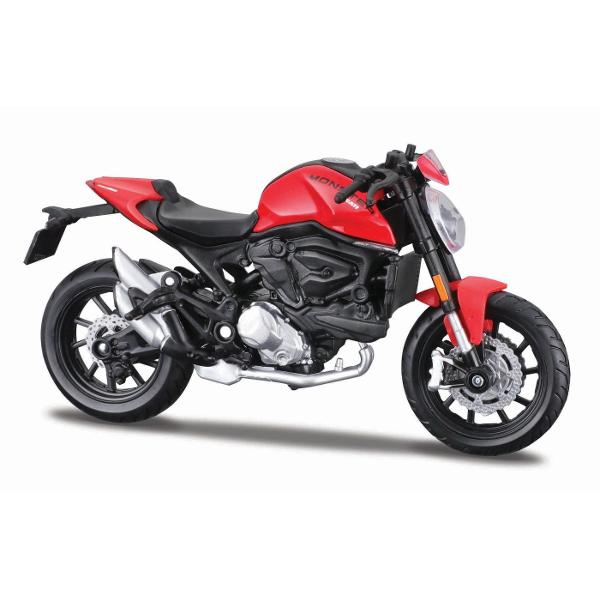 Traieste experienta supersport la scara redusa cu aceasta motocicleta in miniatura Ducati parte din gama exclusivista Maisto Special Edition Reprodusa la scara 118 aceasta replica surprinde perfect spiritul unei legende pe doua roti recunoscuta pentru viteza agilitate si designul agresiv Construita din metal turnat die-cast cu elemente din plastic de calitate motocicleta impresioneaza prin atentia la detalii carenaj aerodinamic motor fin conturat suspensii realiste si evacuare 