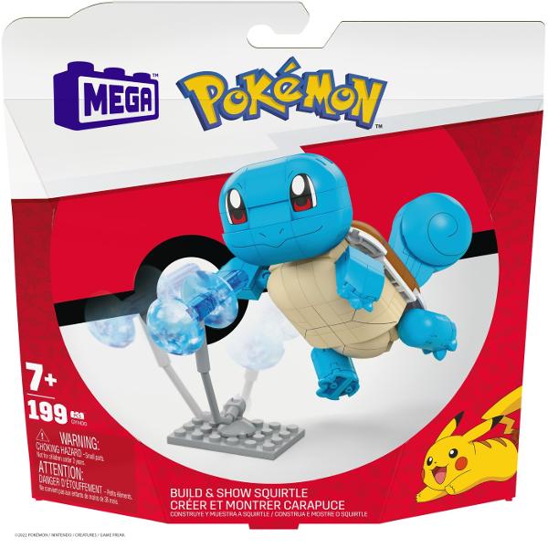 1 figurina Pokemon construibila cu o dimensiune mai mare Alegeti dintre personaje precum Charmander Mew si Meowth fiecare vandut separat Fiecare Pokemon vine cu propriul accesoriu tematic Ideale pentru varsta de 7 ani in sus aceste jucarii de constructie ofera experiente de constructie si joaca pentru a dezvolta creativitatea si abilitatile de rezolvare a problemelor Acest pachet contine Squirtle
