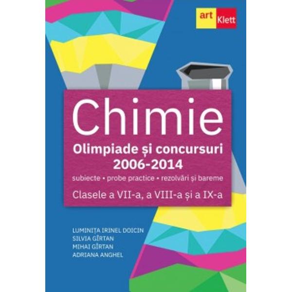 Aceast culegere de chimie reprezint un instrument valoros pentru elevii din clasele a VII-a a VIII-a i a IX-a care aspir la performan &icirc;n cadrul concursurilor colare i olimpiadelorLucrarea include 56 de teste i 14 probe practice propuse la etapele local judeean i naional ale competiiilor toate &icirc;nsoite de rezolvri complete i bareme detaliateStructura culegerii reflect formatul subiectelor de concurs oferind un 