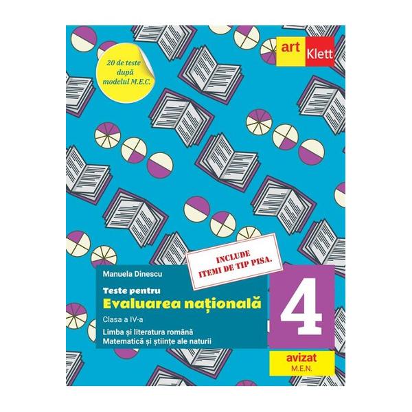 Lucrarea&ndash; se adreseaza elevilor din clasa a IV-a in vederea sustinerii cu succes a probelor de evaluare a competentelor de la finalul anului scolar;&ndash; contine 20 de teste dupa modelul MEC pentru probele limba romana si matematica si stiinte ale naturii;&ndash; familiarizeaza elevii cu tipologia 