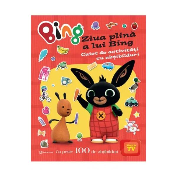 ZIUA PLINA A LUI BING &ndash; CAIET DE ACTIVITATI CU ABTIBILDURIAbtibildurile&hellip; fac parte din lumea lui BingBing si Flop au o zi plina Foloseste abtibildurile pentru a-l imbraca pe Bing pentru a-i alege jucariile preferate pentru a face o poza si pentru multe alte activitati Daca te razgandesti poti sa dezlipesti abtibildurile si sa o iei de la capatp 