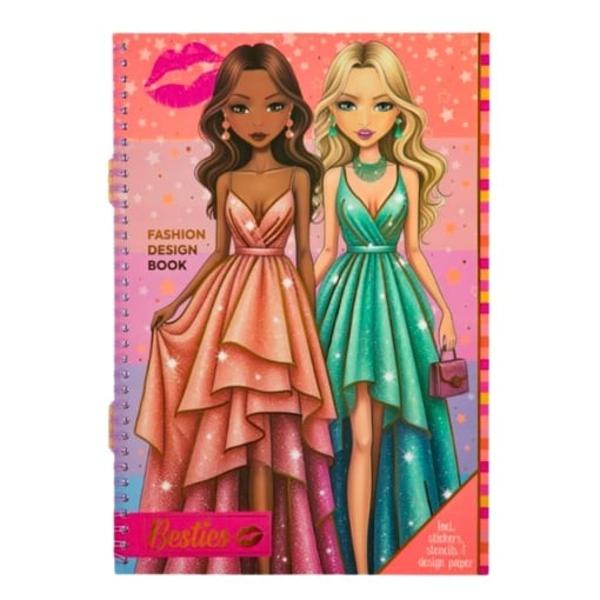 Intr&196;&131; &icirc;n lumea modei str&196;&131;lucitoare cu&nbsp;Fashion Design Book &ndash; Besties Glam Dress caietul de crea&200;&155;ie perfect pentru feti&200;&155;ele pasionate de rochii elegante glamour &200;&153;i design vestimentar Acest book superb ilustrat include siluete Besties preg&196;&131;tite pentru a fi &icirc;mbr&196;&131;cate &icirc;n cele mai spectaculoase &200;&155;inute de gal&196;&131; stickere 