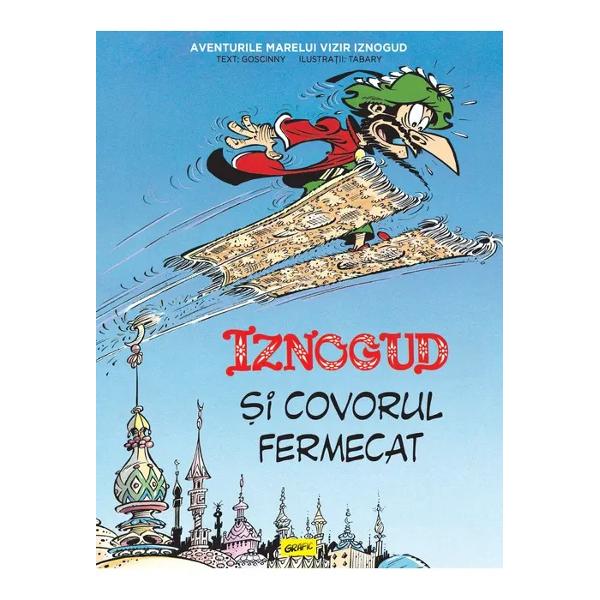 O banda desenata clasica in care se intalnesc umorul inconfundabil al lui Goscinny si ilustratiile fermecatoare ale lui TabaryIn vremurile in care magnificul Bagdad era condus de un calif ingaduitor si naiv pe nume Harun el Grasun marele vizir Iznogud urzea fara-ncetare planuri de uzurpare a puterii Cea mai fierbinte dorinta a lui Iznogud era sa devina calif in locul califulu iar pentru asta se dadea in laturi de la nimic Potiuni magice covoare fermecate instrumente muzicale 