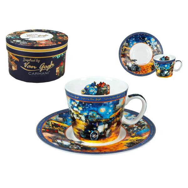 Transforma fiecare moment de espresso intr-un adevarat ritual artistic cu aceasta ceasca de portelan fin inspirata de operele lui Vincent van Gogh Combinatia dintre&nbsp;designul elegant&nbsp;si&nbsp;functionalitatea practica&nbsp;face din aceasta ceasca un accesoriu perfect pentru iubitorii de cafea si artali 