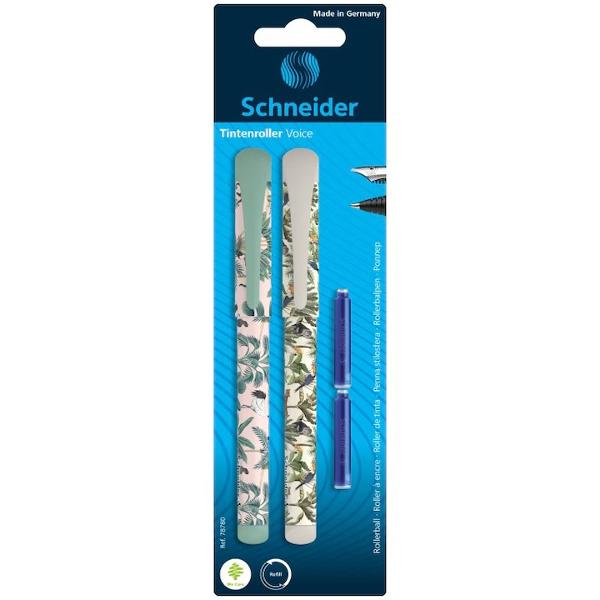 Stilou cu penita din otel inoxidabilRoller cu varf din otel inoxidabilZona de prindere cu manson ergonomicFunctioneaza cu patron standard de cernealaStilou potrivit atat pentru dreptaci cat si pentru stangaciDetalii stilou  roller  2 rezerve