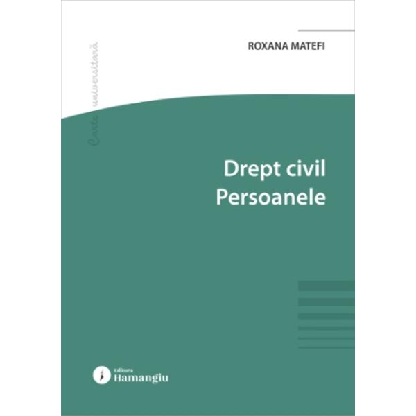 Despre carteCursul Drept civil Persoanele se adreseaza in principal studentilor din primul an de studiu al dreptului civil venind ca o continuare fireasca a partii generale a acestei discipline Primul titlu al lucrarii este destinat persoanei fizice tratand aspecte cu privire la elementele de identificare a persoanei la capacitatea civila de folosinta si cea de exercitiu precum si cu privire la masurile de ocrotire analizate prin prisma dispozitiilor Legii nr 1402022 