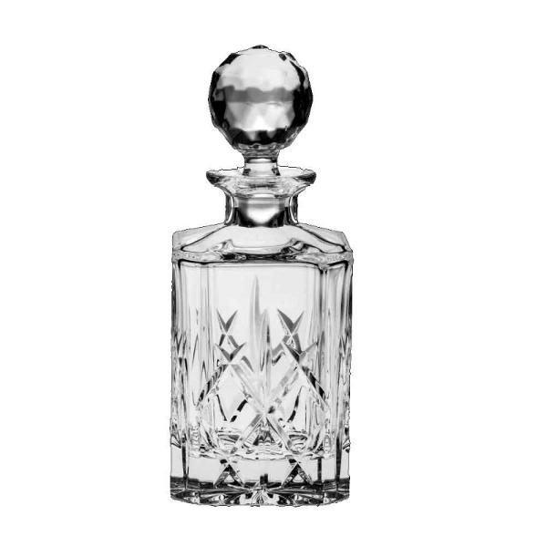 Carafa  decanter  decantor model York din Cristal de Bohemia cu 24 PbO Volum sticla 800 ml 