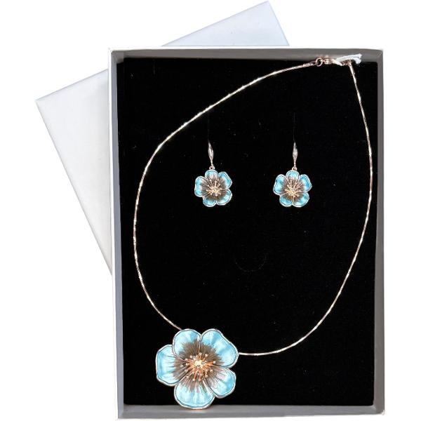 Set cu colier si cercei din zamac auriu 42cm5cm qe4025-4026