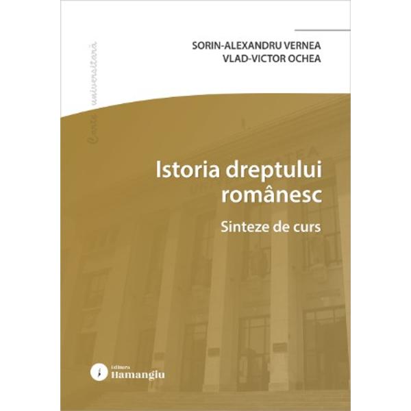 Sintezele cursului de&nbsp;Istoria Dreptului Romanesc&nbsp;au fost elaborate pentru uzul studentilor Facultatii de Drept a Universitatii din Bucuresti unde autorii au calitatea de cadre didacticeFara intentia de a limita materia studiata la elementele de baza lucrarea a urmarit sa expuna particularitatile principalelor institutii juridice aplicate de-a lungul timpului in diferitele forme de organizare sociala si politico-administrativaPrin 